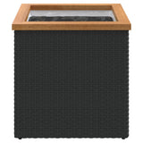 VidaXL Plantenbak 40x40x40 cm poly rattan zwart