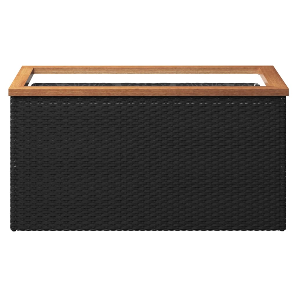 Vidaxl plantenbak 80x40x40 cm poly rattan zwart