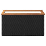 Vidaxl plantenbak 80x40x40 cm poly rattan zwart