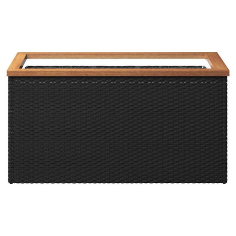 Vidaxl plantenbak 80x40x40 cm poly rattan zwart