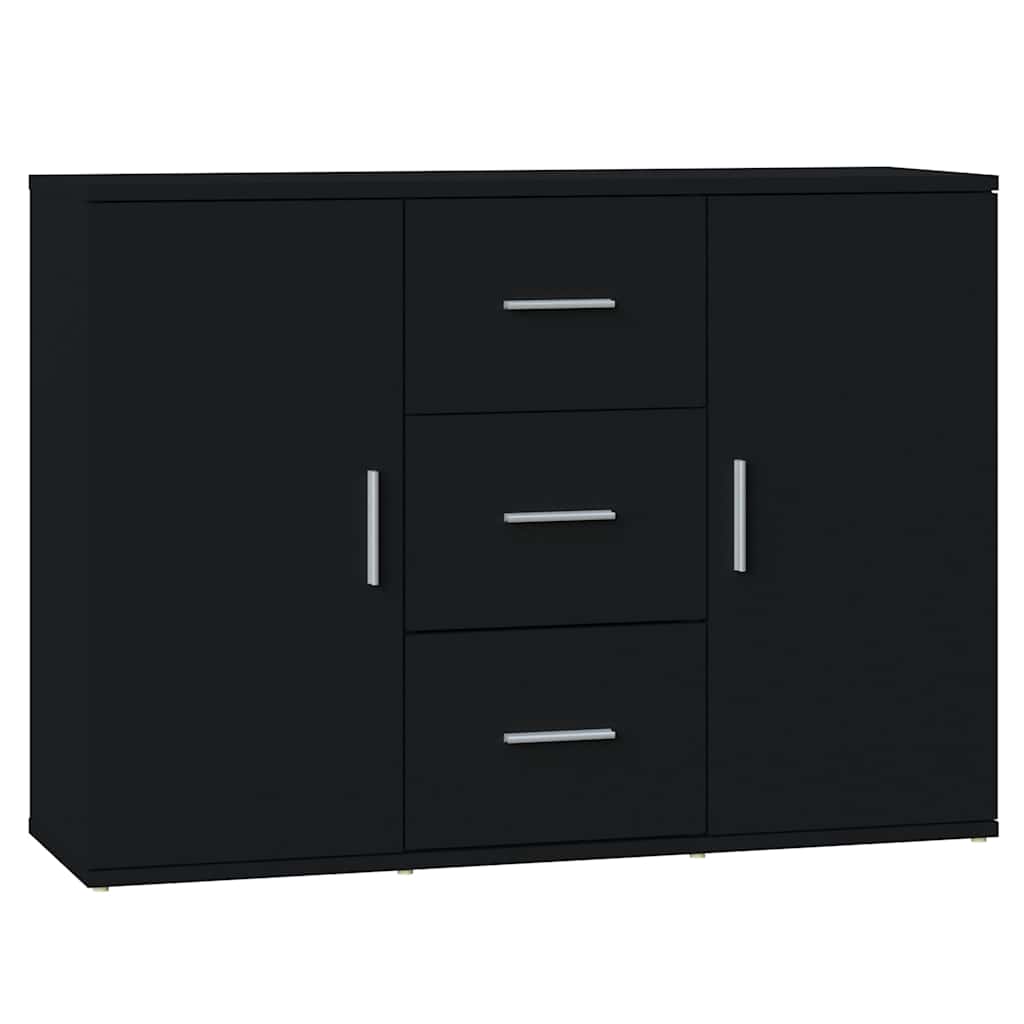 Vidaxl dressoir 91x29,5x65 cm bewerkt hout zwart