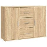 Vidaxl dressoir 91x29,5x65 cm bewerkt hout sonoma eikenkleurig