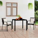 Vidaxl tuinstoelen 2 st met kussens poly rattan zwart