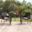 Vidaxl tuintafel met glazen blad 90x90x75 cm poly rattan