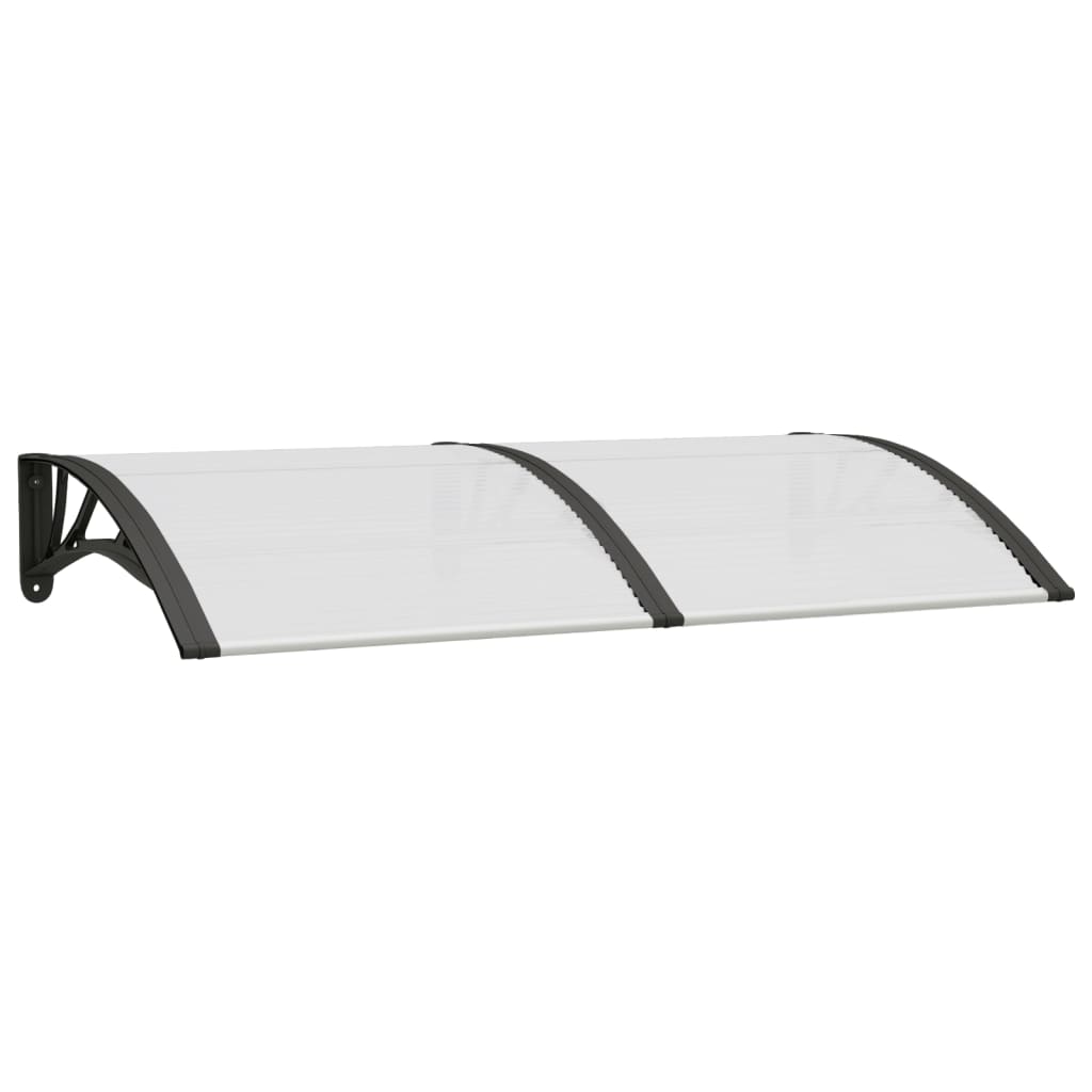 Vidaxl deurluifel 150x75 cm polycarbonaat zwart en transparant