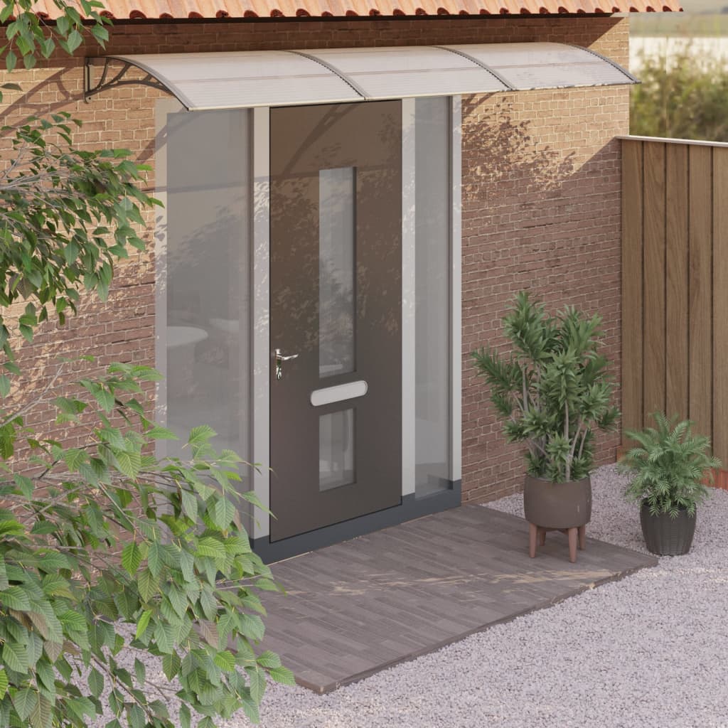 Vidaxl Porte auvent 300x75 cm Polycarbonate gris