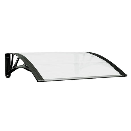 Vidaxl deurluifel 80x75 cm polycarbonaat zwart en transparant