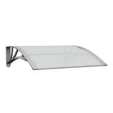 Vidaxl deurluifel grijs en transparant 80x75 cm polycarbonaat
