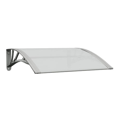 Vidaxl deurluifel grijs en transparant 80x75 cm polycarbonaat