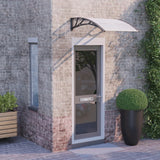 Vidaxl door canopy 100x75 cm polycarbonate black and transparent