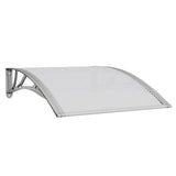 Vidaxl deurluifel grijs en transparant 100x75 cm polycarbonaat