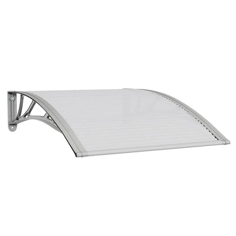 Vidaxl deurluifel grijs en transparant 100x75 cm polycarbonaat