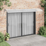 Vidaxl deurluifel 350x75 cm polycarbonaat grijs en transparant