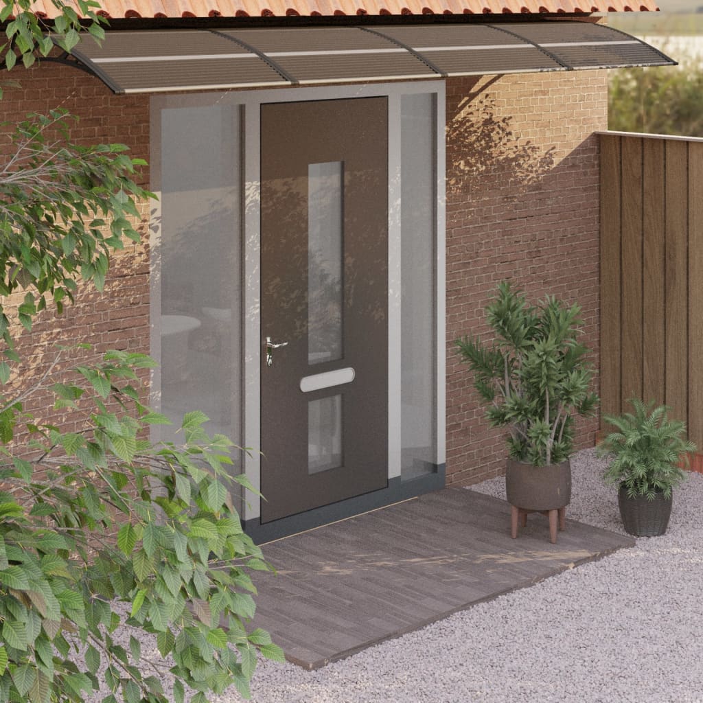 Vidaxl Door Canopy 350x75 cm de policarbonato negro