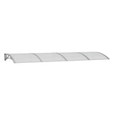 Vidaxl deurluifel grijs 350x100 cm polycarbonaat