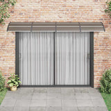 Vidaxl deurluifel zwart 350x100 cm polycarbonaat