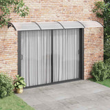 Vidaxl deurluifel 400x75 cm polycarbonaat zwart en transparant