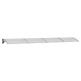 Vidaxl deurluifel 400x75 cm polycarbonaat grijs en transparant