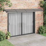Vidaxl deurluifel zwart 400x100 cm polycarbonaat