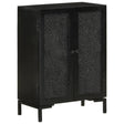 Vidaxl dressoir 55x30x77 cm massief mangohout en ijzer zwart