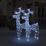 VidaXL Kerstversiering rendier 2 st 60x16x100 cm acryl