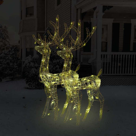 Vidaxl kerstversieringen rendier 2 st 120 cm acryl warmwit