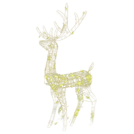 VidaXL Kerstversieringen rendier 3 st 120 cm acryl warmwit