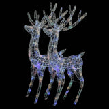 BIDAXL JULDECORATION RENDIER XXL 2 ST 250 LED Multi -färgade 180 cm akryl