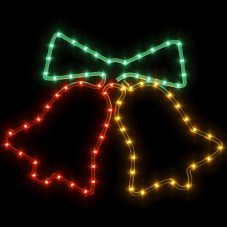 Vidaxl kerstfiguren klokken met 72 led's 3 st 50x56 cm