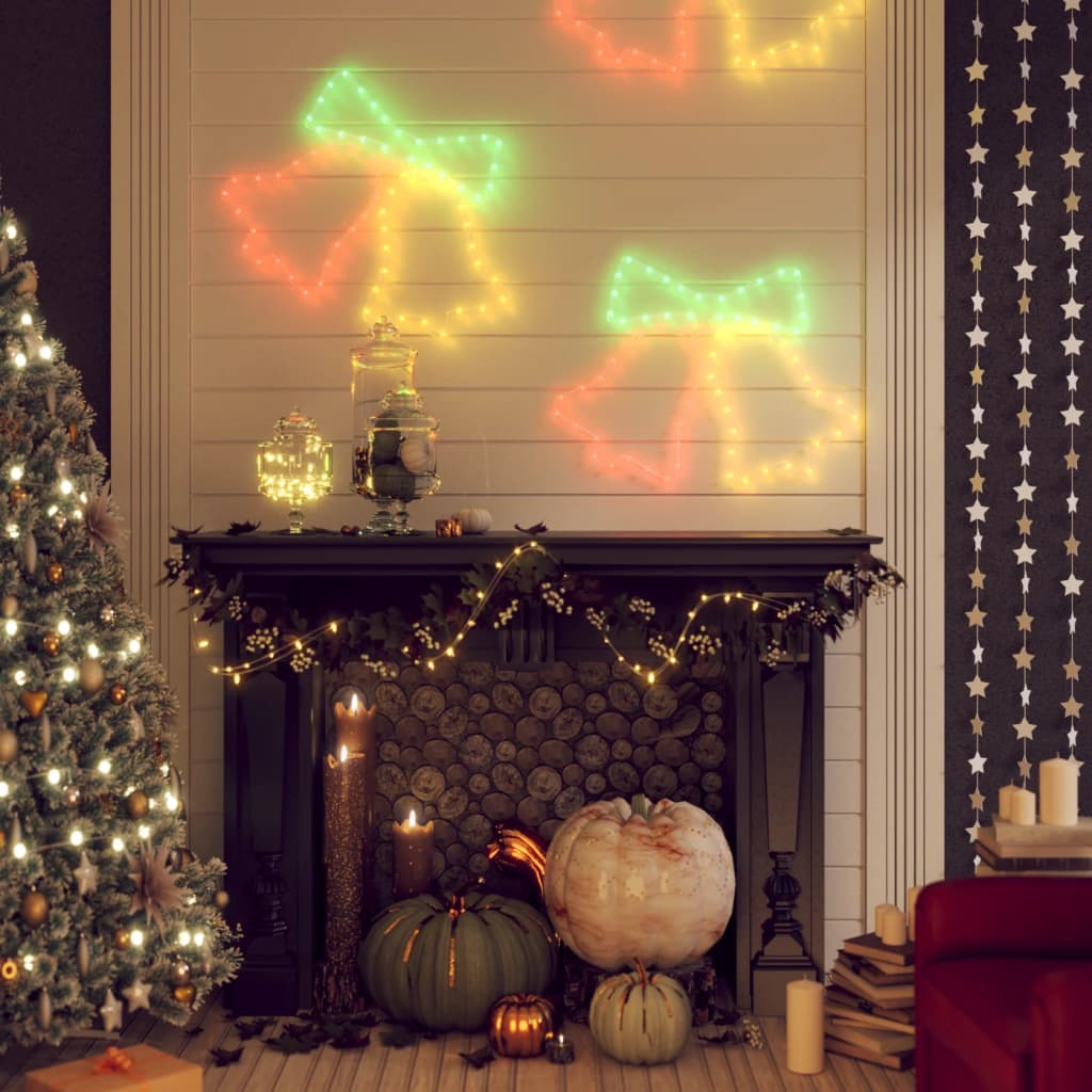 Vidaxl kerstfiguren klokken met 72 led's 3 st 50x56 cm