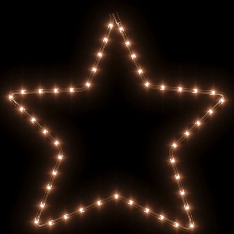 Vidaxl kerstfiguren sterren met 48 led's 2 st 56 cm warmwit