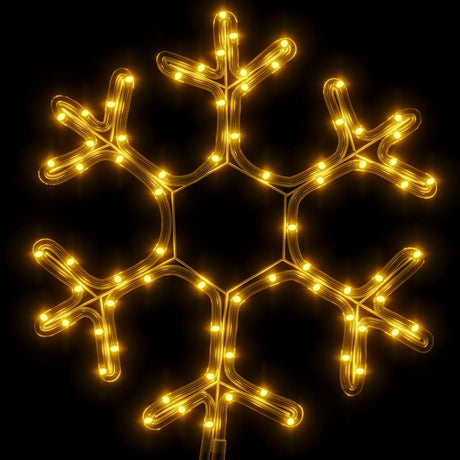 Vidaxl kerstfiguur sneeuwvlok met led's 3 st 38x37 cm warmwit
