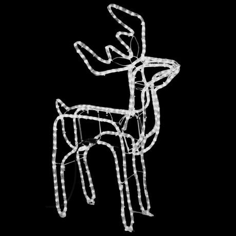 Vidaxl kerstfiguur rendier 3 st 76x42x87 cm warmwit