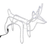 VidaXL Kerstfiguur rendier 3 st 60x30x60 cm warmwit