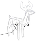 VidaXL Kerstfiguur rendier met bewegende kop 3 st warmwit