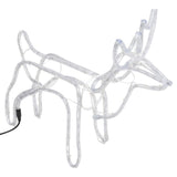 VidaXL Kerstfiguur rendier 2 st 60x30x60 cm koudwit