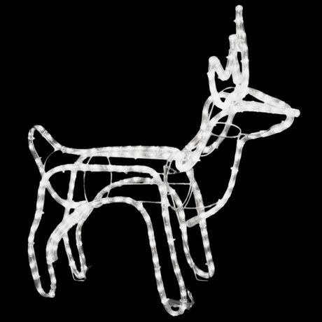 Vidaxl kerstfiguur rendier 2 st 60x30x60 cm koudwit