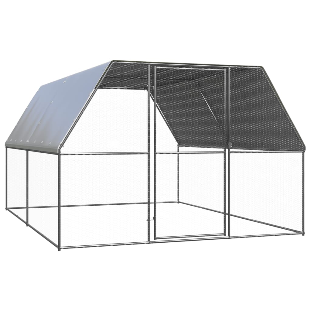 Vidaxl Buitenhok para pollos 3x4x2 M Galvanized Steel