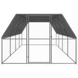 VidaXL Buitenhok voor kippen 3x8x2 m gegalvaniseerd staal