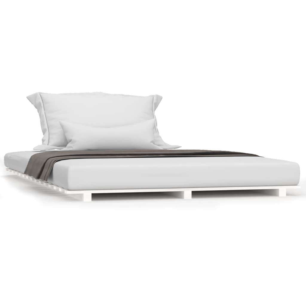 Vidaxl bedframe massief grenenhout wit 120x200 cm
