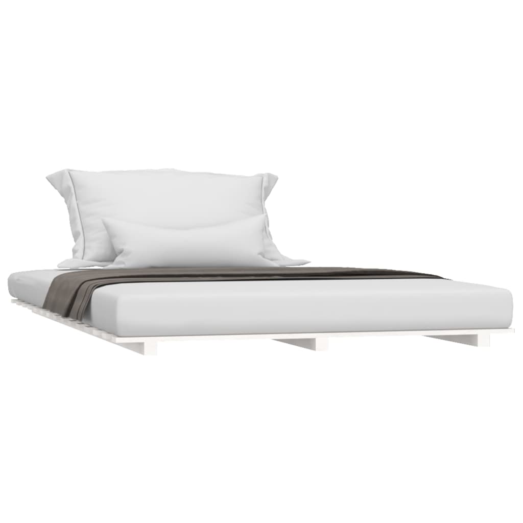 Vidaxl bedframe massief grenenhout wit 140x200 cm