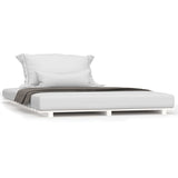 Vidaxl bedframe massief grenenhout wit 150x200 cm