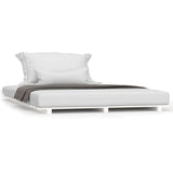 Vidaxl bedframe massief grenenhout wit 140x190 cm