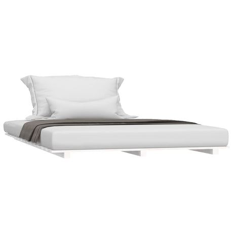 Vidaxl bedframe massief grenenhout wit 140x190 cm