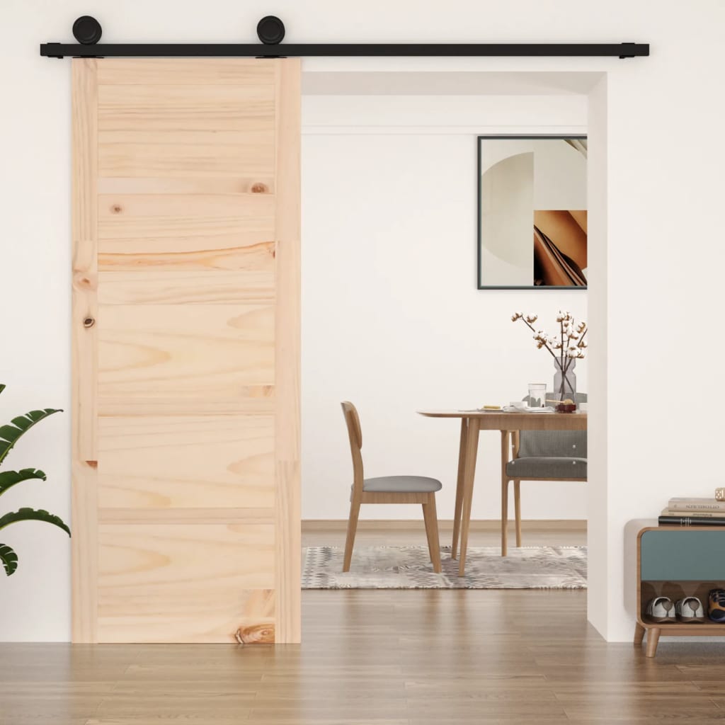 Vidaxl Sliding Porte 80x1.8x204.5 cm Pine solide