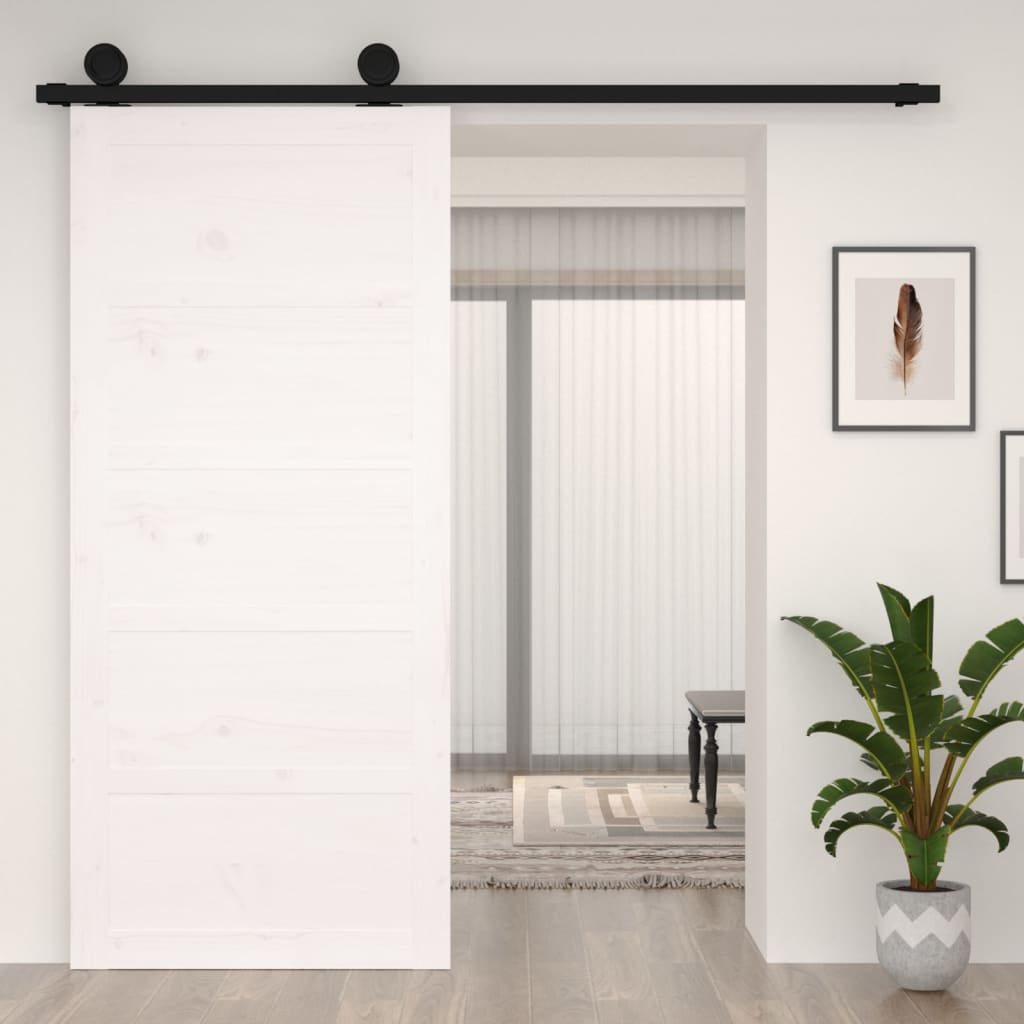 VidaXL sliding door 90x1.8x204.5 cm Solid pine white