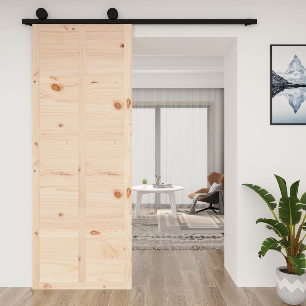 Vidaxl Sliding Porte 80x1.8x214 cm Pine solide