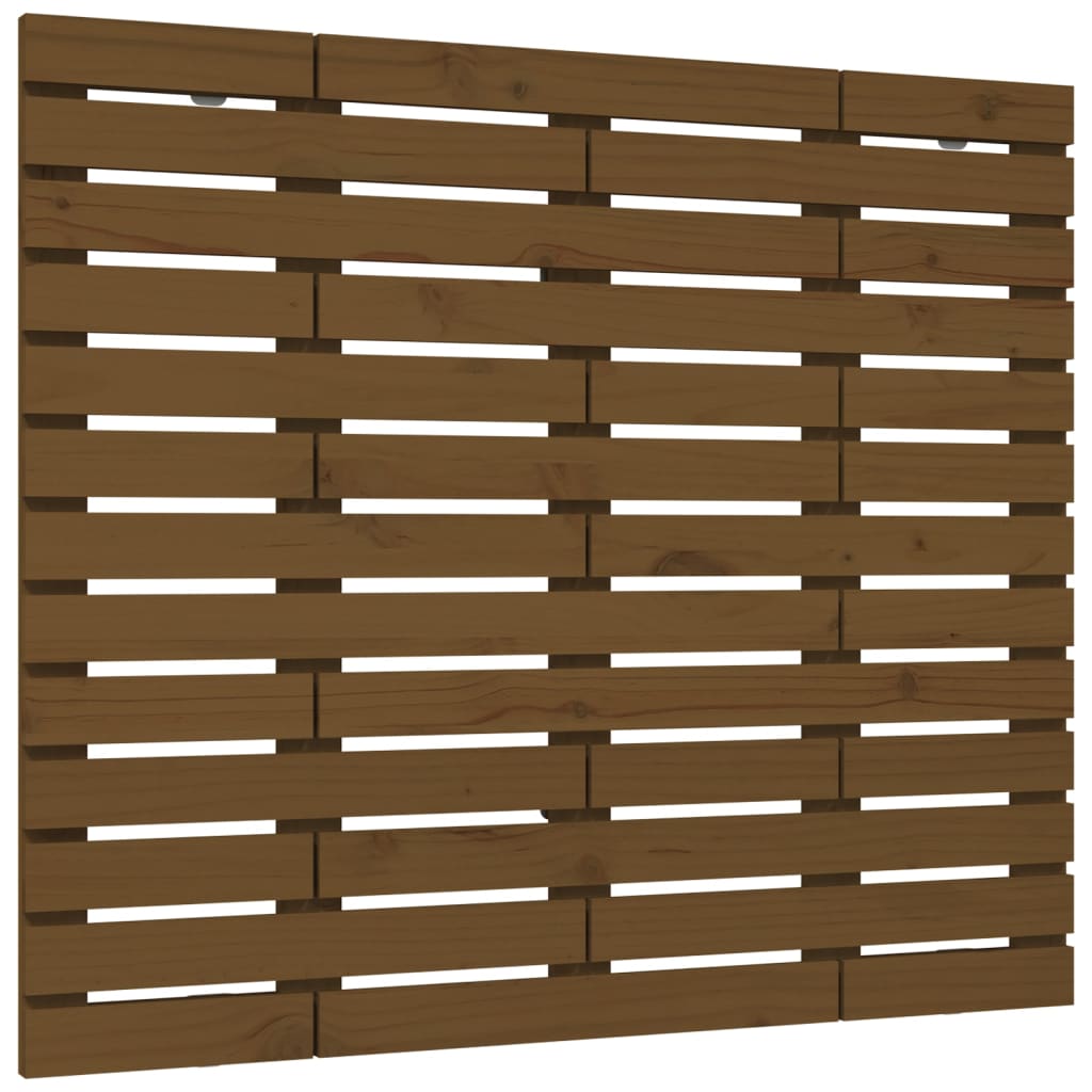 Vidaxl hoofdbord wandmontage 106x3x91,5 cm massief hout honingbruin