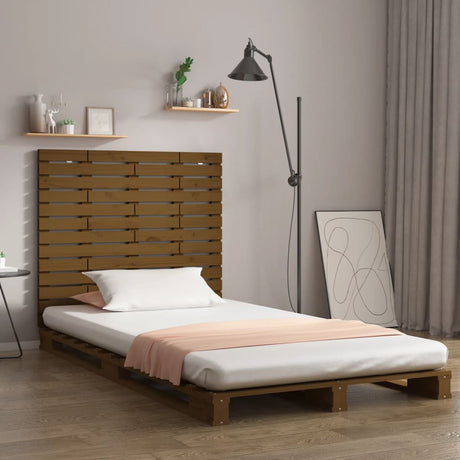 Vidaxl hoofdbord wandmontage 106x3x91,5 cm massief hout honingbruin