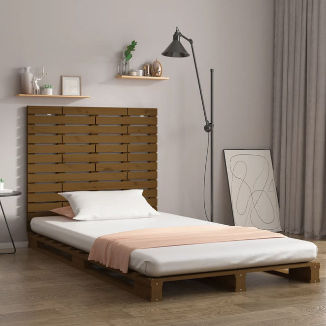 Vidaxl hoofdbord wandmontage 106x3x91,5 cm massief hout honingbruin